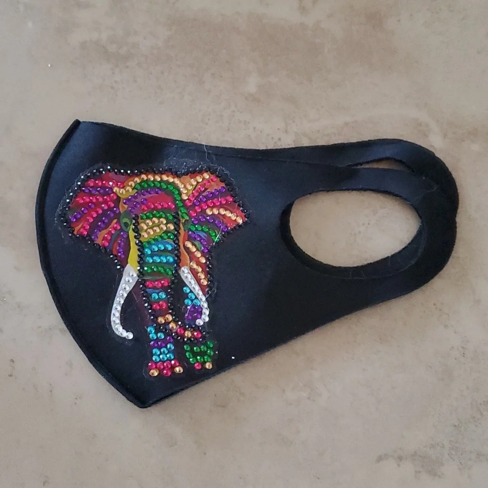 Elephant Jeweled Facemask nwot
